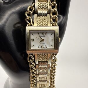 Kessaris Watch Women 21mm Gold Tone Vintage New Battery